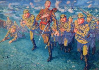 في خط النار ، 1916 بواسطة Kuzma Sergeevich Petrov Vodkin